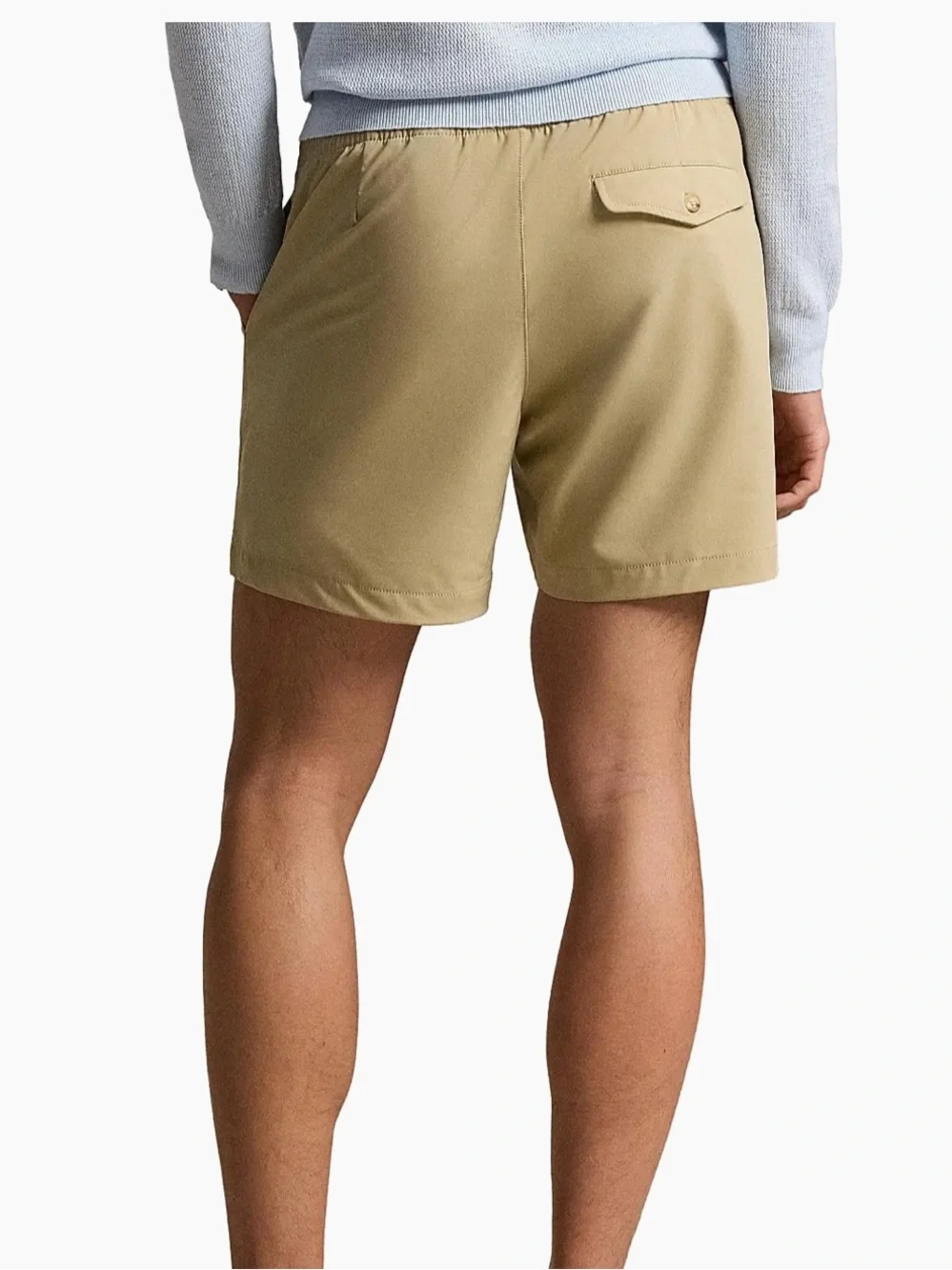NWT Polo Ralph Lauren Elasticized Waistband Mid-Rise Trunks Beige Small $110
